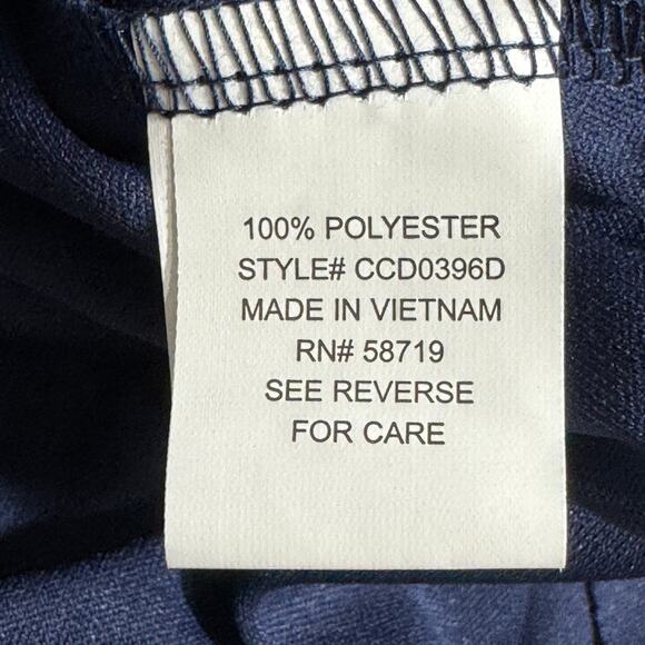 NY Collection Womens Midi Fit & Flare Dress Size Petite Medium Navy Coquette New - Picture 12 of 16